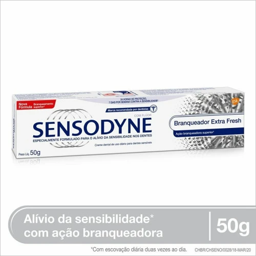 CREME DENTAL SENSODYNE BRANQUEADOR EXTRA FRESH 50G