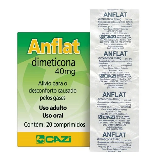 SIMETICONA ANFLAT 40MG 20 COMPRIMIDOS