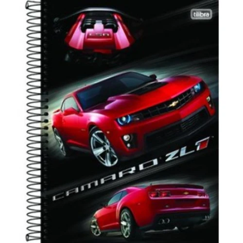 CADERNO ESPIRAL UNIVERSITÓRIO CAMARO CORVETTE 96 FOLHAS 446G TILIBRA