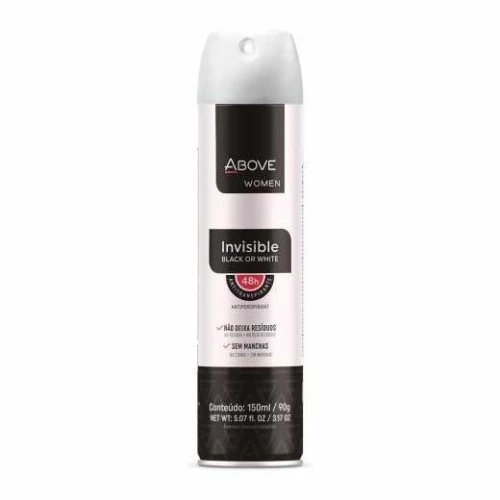 DESODORANTE AEROSOL ANTITRANSPIRANTE FEMININO ABOVE INVISIBLE WOMEM 90G