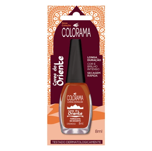 ESMALTE CREMOSO TERRACOTA DO DESERTO COLORAMA CORES DO ORIENTE BLISTER 8ML