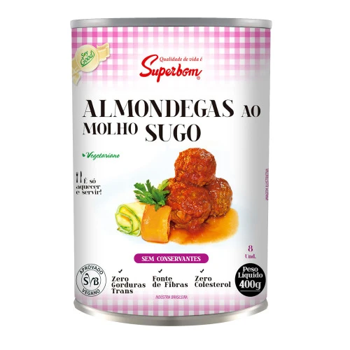 ALMÔNDEGA VEGETAL SUPERBOM 400G