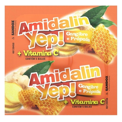 PASTILHA AMIDALIN GENGIBRE SANDOZ 5 UNIDADES