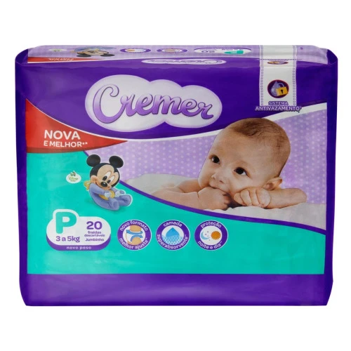 FRALDA CREMER DISNEY P 20 UNIDADES