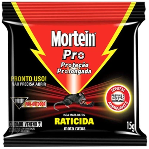 MORTEIN PRO RATICIDA ISCAS GRANULADA PARA MATA RATOS 15 G