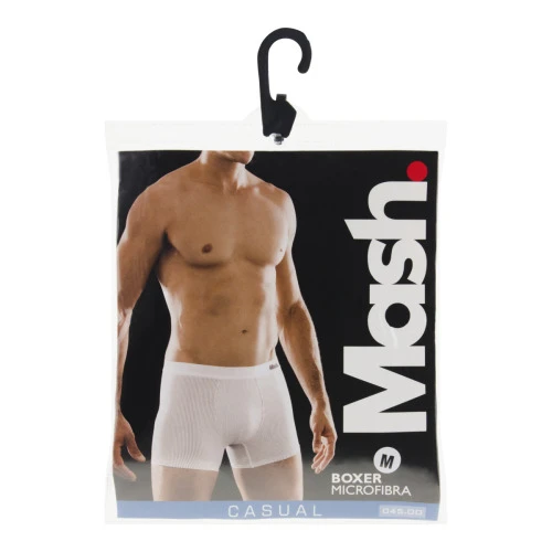 CUECA BRANCA BOXER MICROFIBRA MASH TAMANHO M