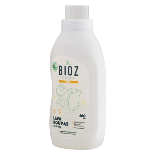 LAVA ROUPAS LÍQUIDO NATURAL BIOZ GREEN BABY FRASCO 560ML