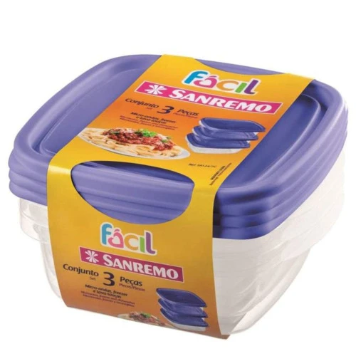CONJUNTO POTE PLÁSTICO SANREMO 530ML LEVE 5 PAGUE 4