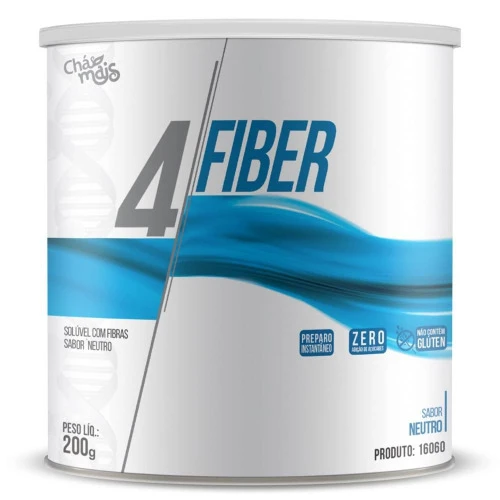 4 FIBER SOLÚVEL NEUTRO 200G CHÁ MAIS