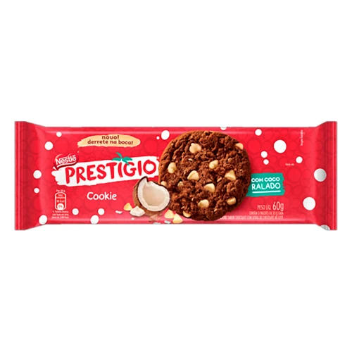 BISCOITO COOKIE PRESTÍGIO NESTLÉ PACOTE 60G