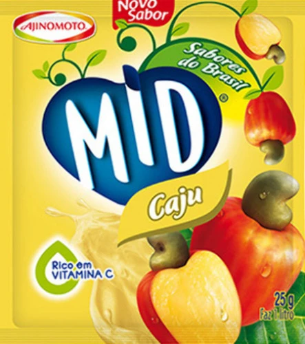 REFRESCO EM PÓ SABOR CAJU 25G MID