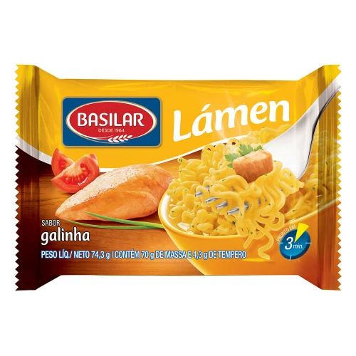 MACARRÃO INSTANTÂNEO BASILAR 74 3G GALINHA