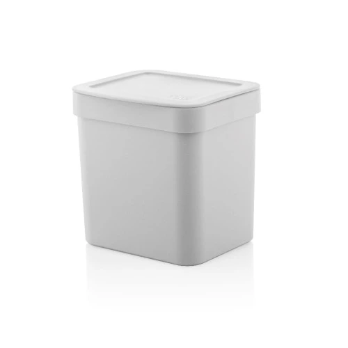LIXEIRA 4 7L PLÁSTICO BRANCO TRIUM OU