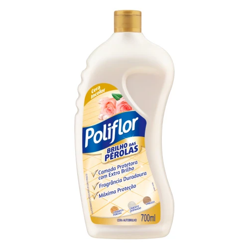 CERA LÍQUIDA AUTOBRILHO INCOLOR POLIFLOR BRILHO DAS PÉROLAS SQUEEZE 700ML