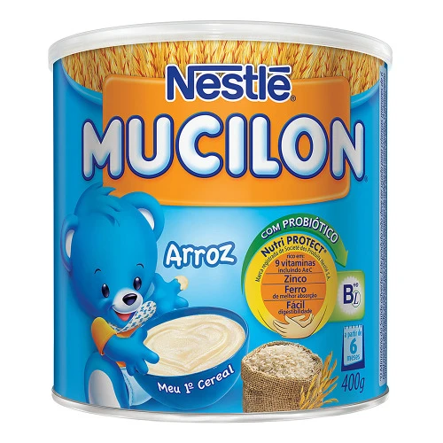 MUCILON ARROZ CEREAL INFANTIL LATA COM 400G