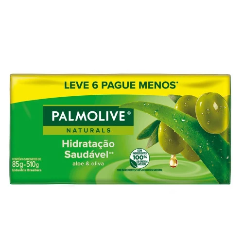 PALMOLIVE NATURALS HIDRATAÇÃO SAUDÁVEL SABONETE EM BARRA 85G PROMO LEVE 6 PAGUE 5