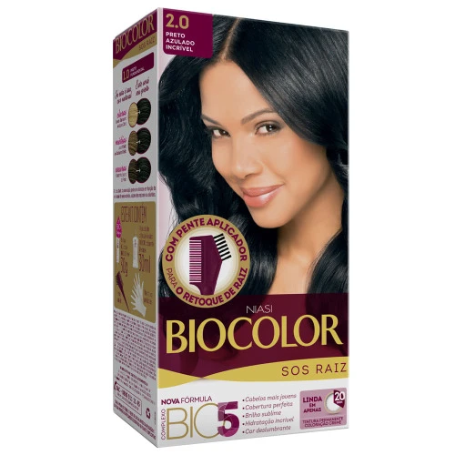 TINTURA BIOCOLOR S O S RAIZ PRETO AZULADO 2 0