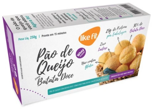 PÃO DE QUEIJO COM BATATA DOCE E WHEY PROTEIN 250G LIKE FIT