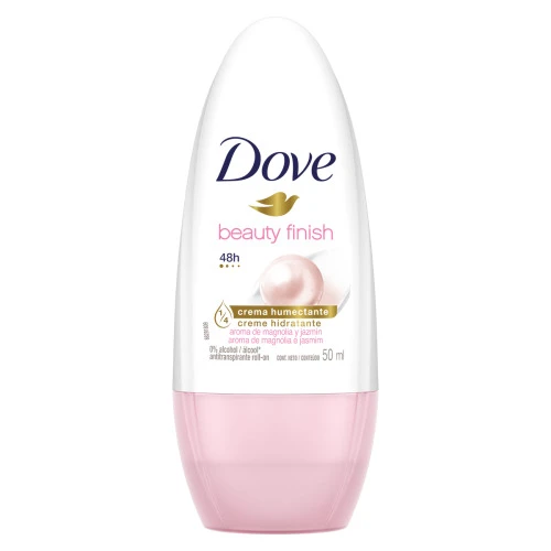 ANTITRANSPIRANTE ROLL ON MAGNÓLIA E JASMIM DOVE BEAUTY FINISH 50ML