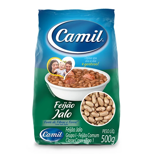 FEIJÃO JALO TIPO 1 CAMIL PACOTE 500G