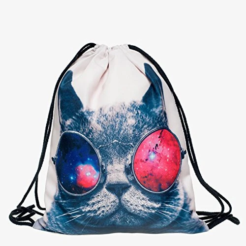 BACKPACK 3D PRINTING TRAVEL SOFTBACK MAN WOMEN MOCHILA FEMININA HARAJUKU DRAWSTRING BAG MENS BACKPAC