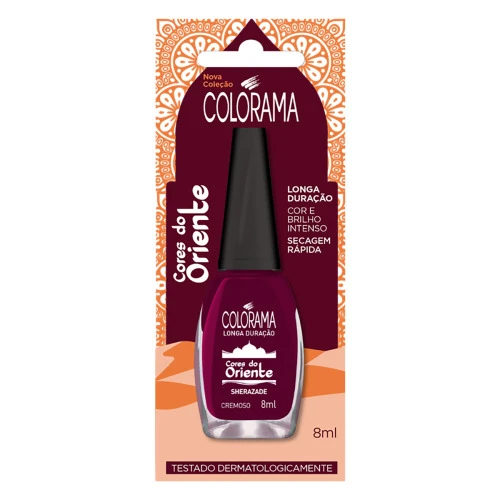 ESMALTE CREMOSO SHERAZADE COLORAMA CORES DO ORIENTE BLISTER 8ML
