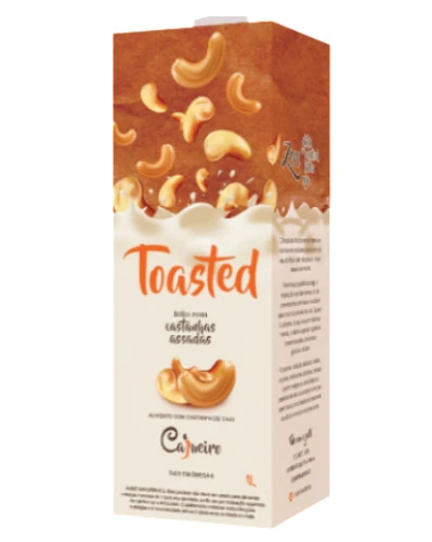 BEBIDA À BASE DE CASTANHA ASSADA CAJUEIRO TOASTED CAIXA 1L