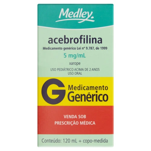 XAROPE ACEBROFILINA 5MG ML MEDLEY CAIXA 120ML COPO MEDIDA