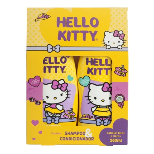 KIT SHAMPOO  CONDICIONADOR HELLO KITTY CLAROS 260ML