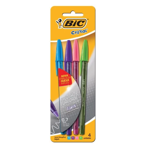 CANETA BIC CRISTAL NEEDLE 07 FASHION