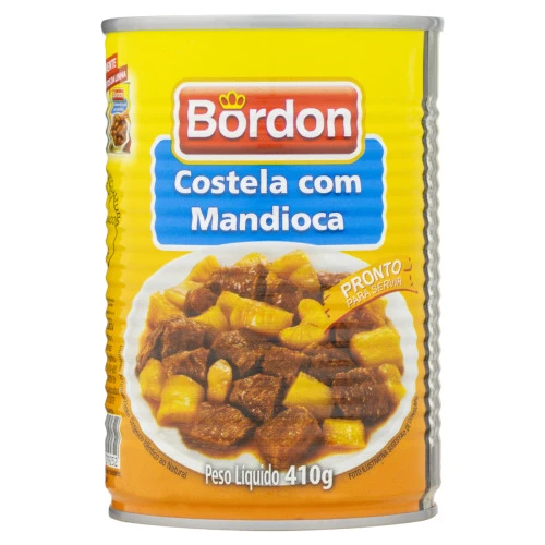 COSTELA COM MANDIOCA BORDON LATA 410G