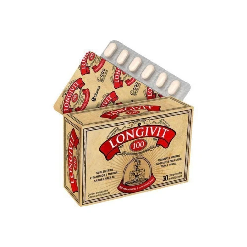 LONGIVIT  CX C/30 COMPRIMIDOS MASTIGÁVEIS