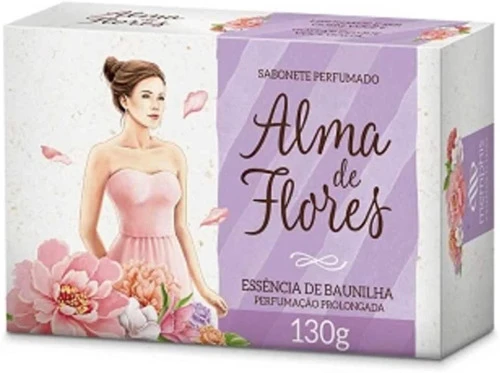 SABONETE ALMA DE FLORES BAUNILHA DE 130G ALMA DE FLORES