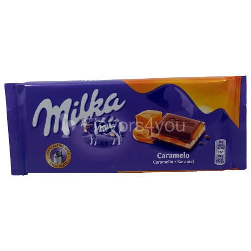 5 X 100GR MILKA CARAMEL CHOCOLATE ALPINE MILK