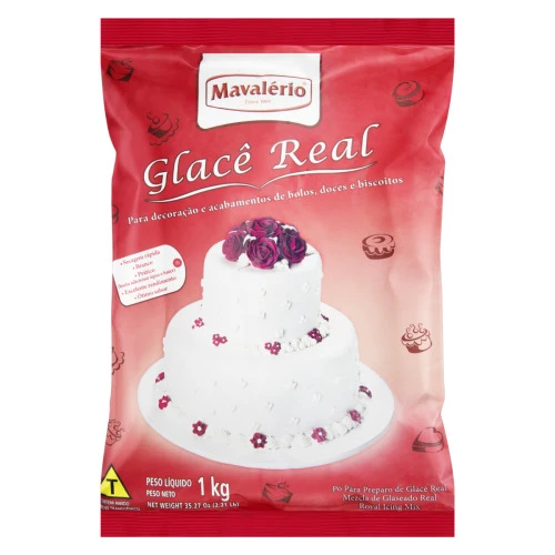 PÓ PARA O PREPARO GLACÊ REAL MAVALÉRIO PACOTE 1KG