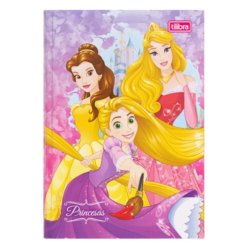 CADERNO CAPA DURA BROCHURÃO PRINCESAS DISNEY TILIBRA 140MM X 200MM 96 FOLHAS