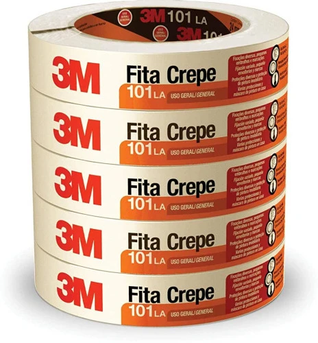 FITA CREPE 3M MULTICOR PACOTE DE 5