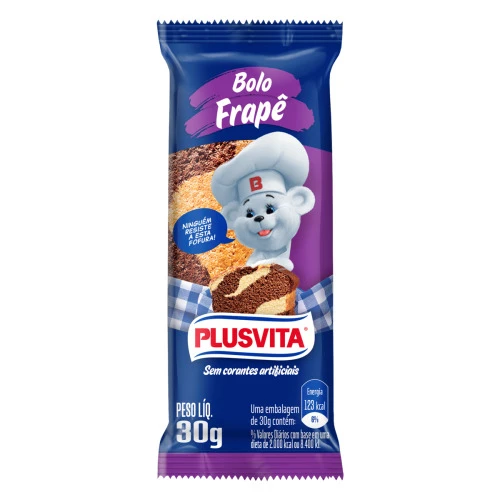 BOLO FRAPÊ PLUSVITA PACOTE 30G