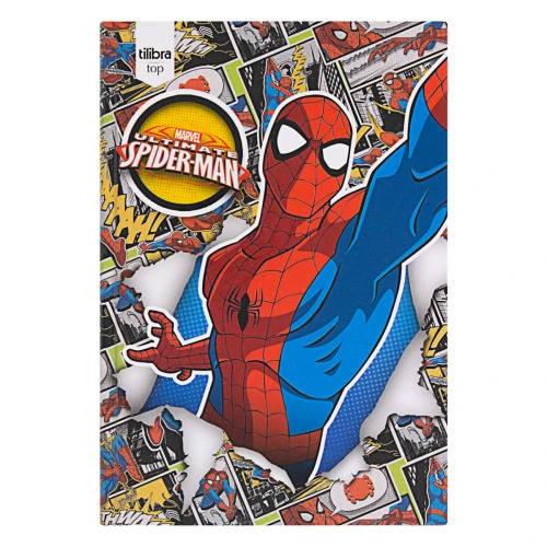 CADERNO CAPA DURA BROCHURA 1 4 ULTIMATE SPIDER MAN TILIBRA 140MM X 200MM 96 FOLHAS