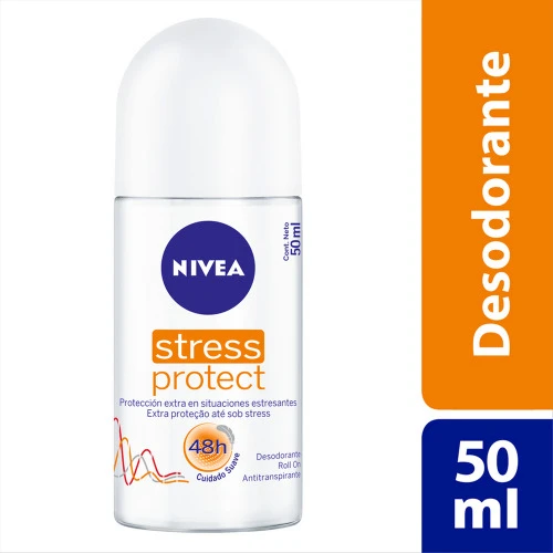 DESODORANTE NIVEA ROLL ON STRESS PROTECT FEMININO 50ML