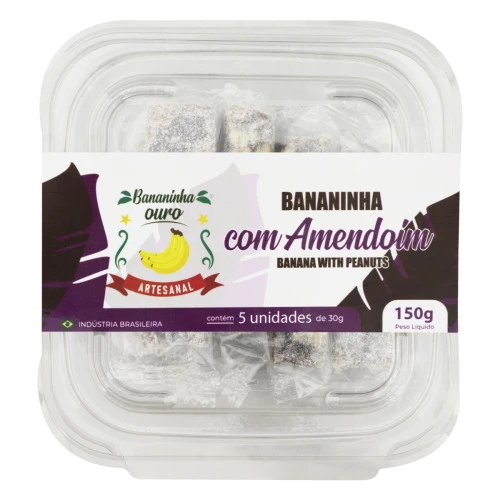 BANANINHA COM AMENDOIM BANANINHA OURO POTE 150G 5 UNIDADES