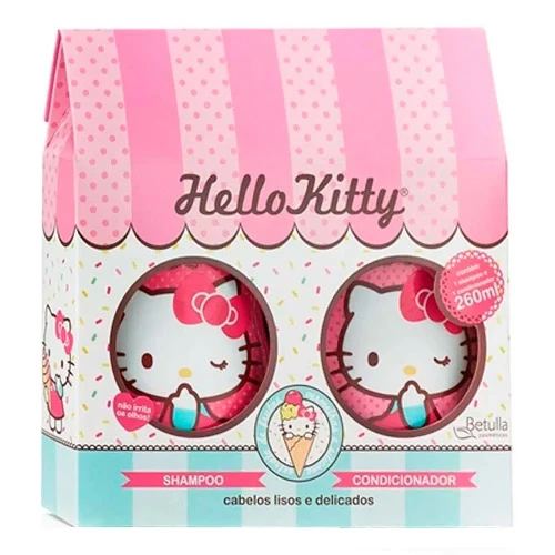 KIT SHAMPOO  CONDICIONADOR HELLO KITTY LISOS 260ML