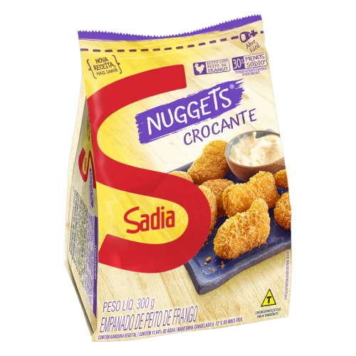 NUGGETS DE FRANGO CROCANTE SADIA 300G