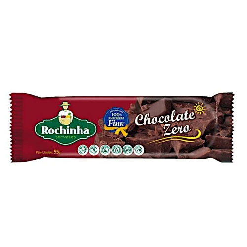 PICOLÉ CHOCOLATE ROCHINHA SORVETES PACOTE 55G
