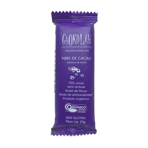 70 CACAU AMARGO ORGÂNICO 20G CHOKOLAH