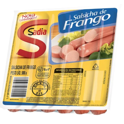 SALSICHA DE FRANGO SADIA 500G