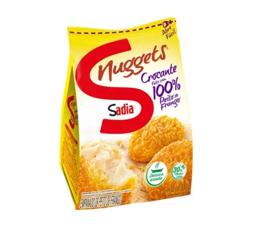 EMPANADO DE FRANGO CROCANTE SADIA NUGGETS PACOTE 300G