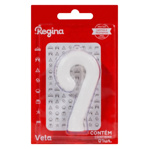 VELA DE ANIVERSÁRIO BRANCA Nº 9 REGINA SOLID COLORS CARTELA