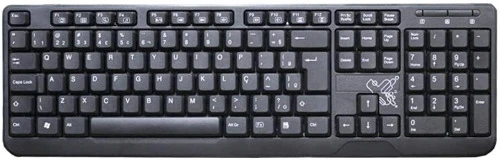 TECLADO MAXPRINT PADRÃO COM CONEXÃO PS2 PRETO
