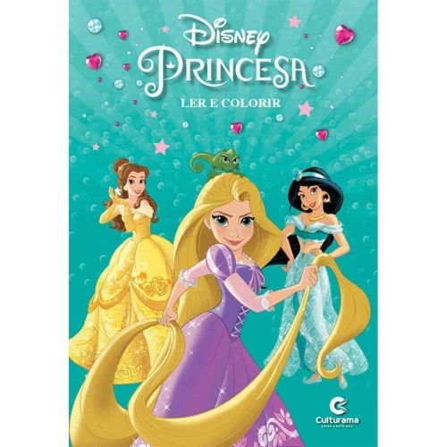 LIVRO PRINCESAS DISNEY - LER E COLORIR MÉDIO - CULTURAMA